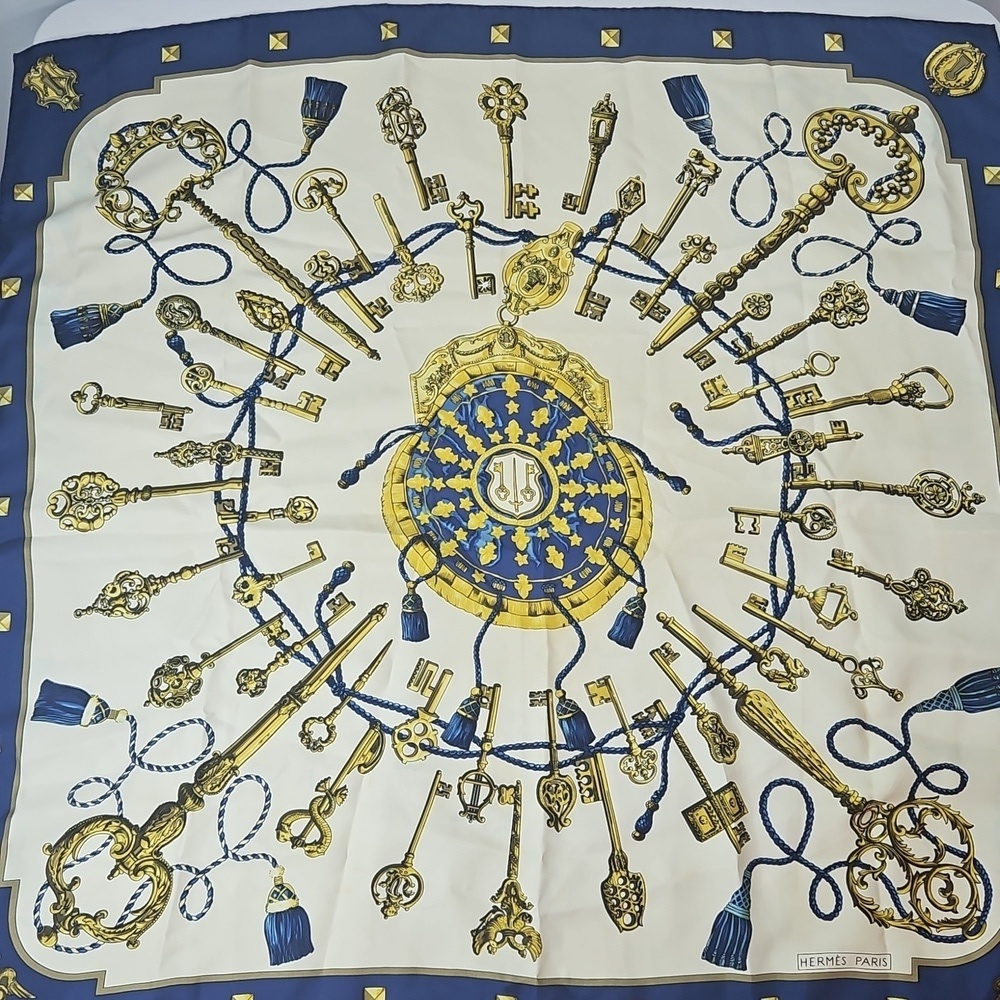 Vintage Hermès "Les Cles" (The Keys) Silk Scarf